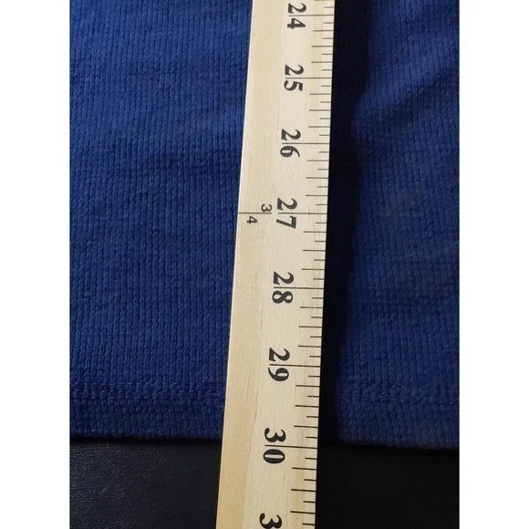 Xtreme Couture Shirt Mens Large Blue Thermal Long Sleeve Cross Wings Graphic - Picture 8 of 8